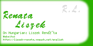 renata liszek business card